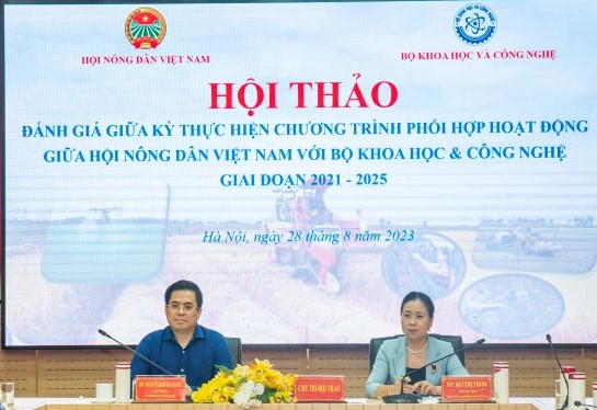 Hội thảo đánh giá giữa kỳ Chương trình phối hợp hoạt động giữa Hội Nông dân Việt Nam với Bộ Khoa học và Công nghệ giai đoạn 2021-2025